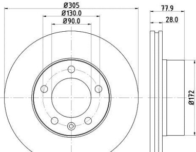 Тормозной диск - HELLA 8DD 355 108-931