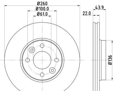 Тормозной диск - HELLA 8DD 355 109-331