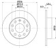 Гальмівний диск зад. Caddy III (260x12) - (1K0615601AC, 1K0615601L, 1K0615601AJ) HELLA 8DD355109-641 (фото 1)