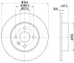 Тормозной диск - (569116, 569116N, 93176548) HELLA 8DD 355 110-271 (фото 1)