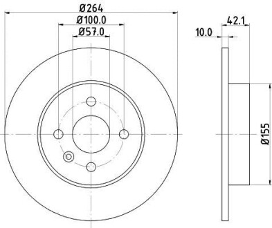 Тормозной диск - HELLA 8DD 355 110-271