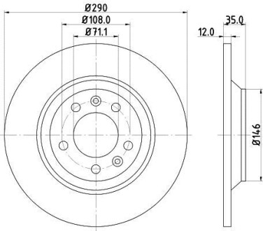 Тормозной диск - HELLA 8DD 355 110-801