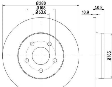 Тормозной диск - HELLA 8DD 355 111-401