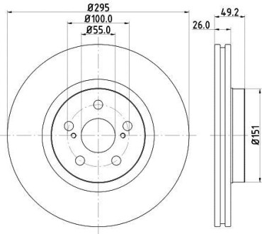 Тормозной диск - HELLA 8DD 355 111-651