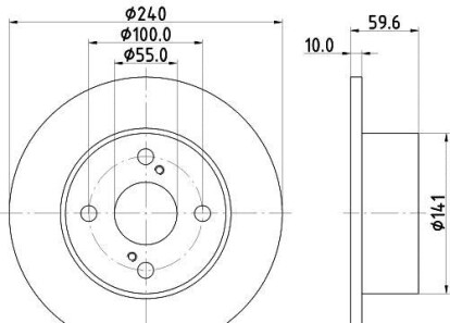 Тормозной диск - HELLA 8DD 355 111-711