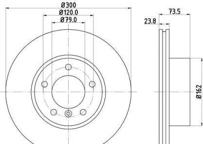 Тормозной диск - HELLA 8DD 355 111-921