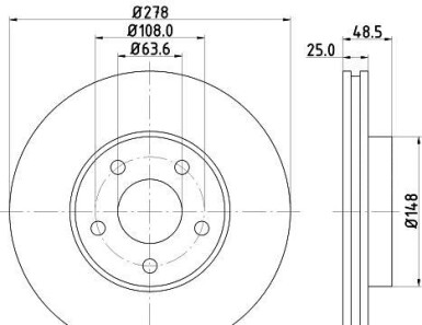 Тормозной диск - HELLA 8DD 355 112-171