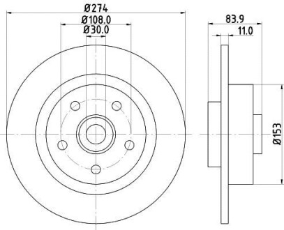 Тормозной диск - HELLA 8DD 355 112-361