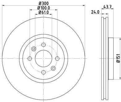 Тормозной диск - HELLA 8DD 355 113-061