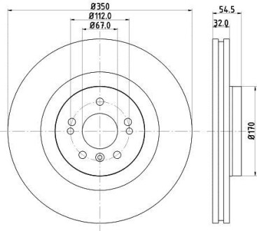 Тормозной диск - HELLA 8DD 355 113-191