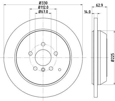 Тормозной диск - HELLA 8DD 355 113-211