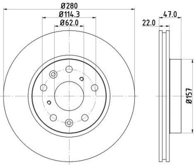 Тормозной диск - HELLA 8DD 355 113-631