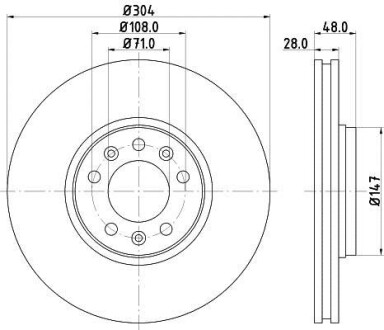 Тормозной диск - HELLA 8DD 355 113-671