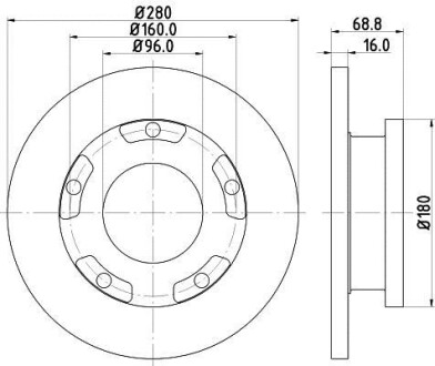 Тормозной диск - HELLA 8DD 355 113-811