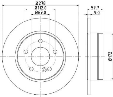 Тормозной диск - HELLA 8DD 355 114-181