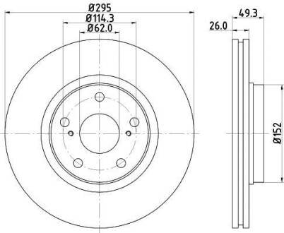 Тормозной диск - HELLA 8DD 355 114-281