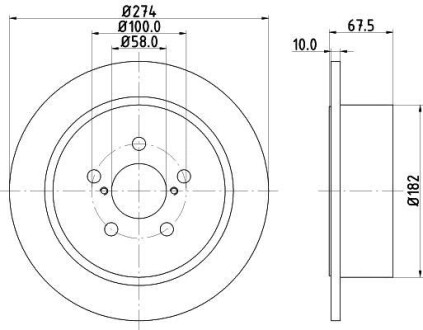 Тормозной диск - HELLA 8DD 355 114-641