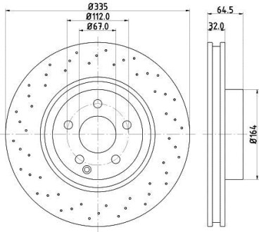 Тормозной диск - HELLA 8DD 355 115-011