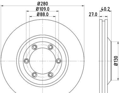 Тормозной диск - HELLA 8DD 355 115-231