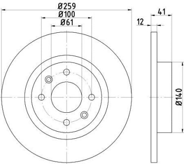 Тормозной диск - HELLA 8DD 355 115-271