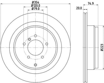 Тормозной диск - HELLA 8DD 355 115-291