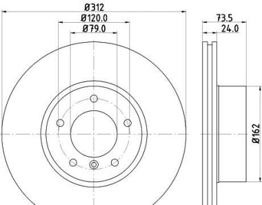 Тормозной диск - HELLA 8DD 355 115-381