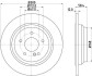 Тормозной диск - ((2214230712, 2214231112, 2304231412, A2214231112, A2304231412)) HELLA 8DD 355 115-411 (фото 1)