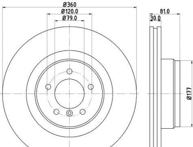 Тормозной диск - HELLA 8DD 355 115-611