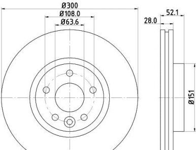 Тормозной диск - HELLA 8DD 355 116-221