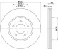 Тормозной диск - ((4510722, 5135519, 5L841032AD, EF913325X, 4668070)) HELLA 8DD 355 116-261 (фото 1)
