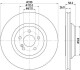 Тормозной диск - ((230423081264, 2304230812, A230423081264, A2304230812)) HELLA 8DD 355 116-281 (фото 1)