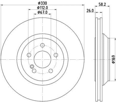 Тормозной диск - HELLA 8DD 355 116-281