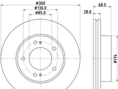 Тормозной диск - HELLA 8DD 355 116-461