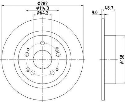 Тормозной диск - HELLA 8DD 355 116-521