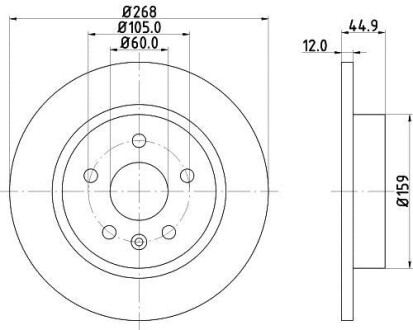 Тормозной диск - HELLA 8DD 355 116-581