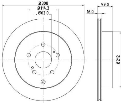 Тормозной диск - HELLA 8DD 355 116-781