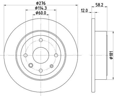 Тормозной диск - HELLA 8DD355116-991