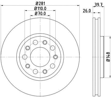 Тормозной диск - HELLA 8DD 355 117-231