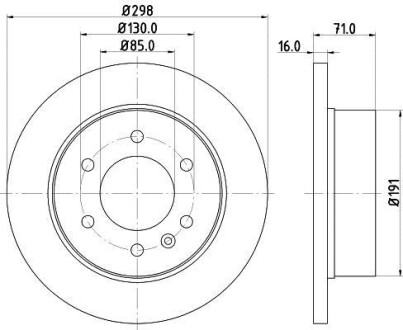 Тормозной диск - HELLA 8DD355117-641