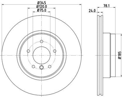 Тормозной диск - HELLA 8DD 355 117-761