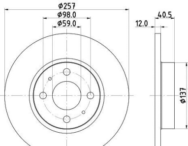 Тормозной диск - HELLA 8DD 355 117-931