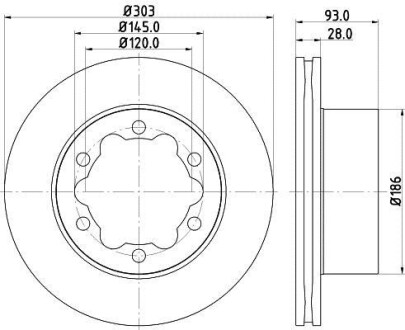 Тормозной диск - HELLA 8DD 355 118-061