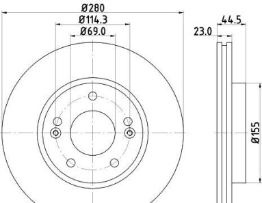 Тормозной диск - HELLA 8DD 355 118-371