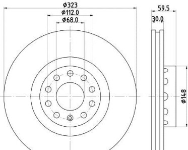 Тормозной диск - HELLA 8DD 355 118-611