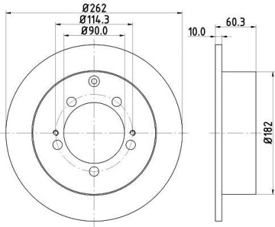 Диск тормозной - HELLA 8DD355118661