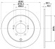 Диск тормозной CITROEN C-CROSSER/MITSUBISHI OUTLANDER/ASX/PEUGEOT 4007 задний - (1611500480, 1611667880, 424961) HELLA 8DD355119061 (фото 1)