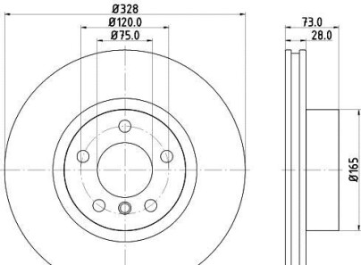 Диск тормозной PRO - HELLA 8DD355119531