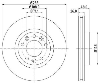 Тормозной диск - HELLA 8DD 355 120-411