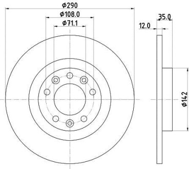 Тормозной диск - HELLA 8DD 355 120-421