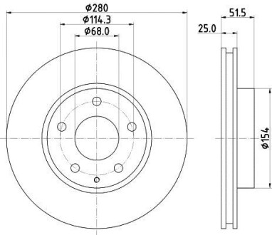 Тормозной диск - HELLA 8DD 355 120-441